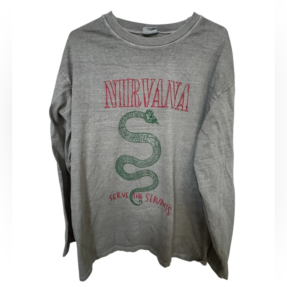 Nirvana Serve The Servants ARCHIVE Women’s OS High End Gray Long Sleeve T-Shirt